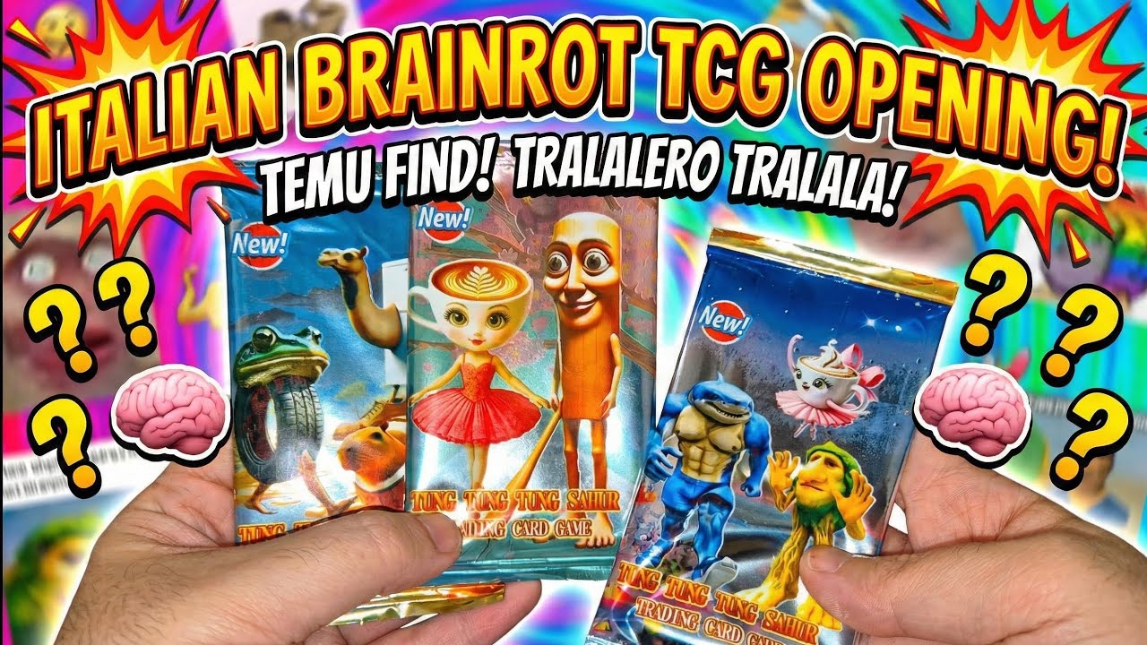 TEMU Italian brainrot Tralalero Tralala Ballerina Cappuccina MEME TCG