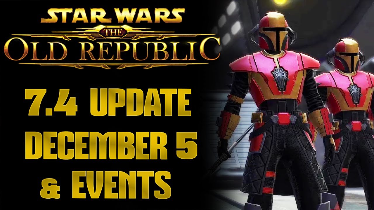 SWTOR 7.4 December 5, New Story, New Life Day Armor, & More December