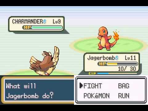 Pokemon Leaf Green: Rival battle 2 - YouTube