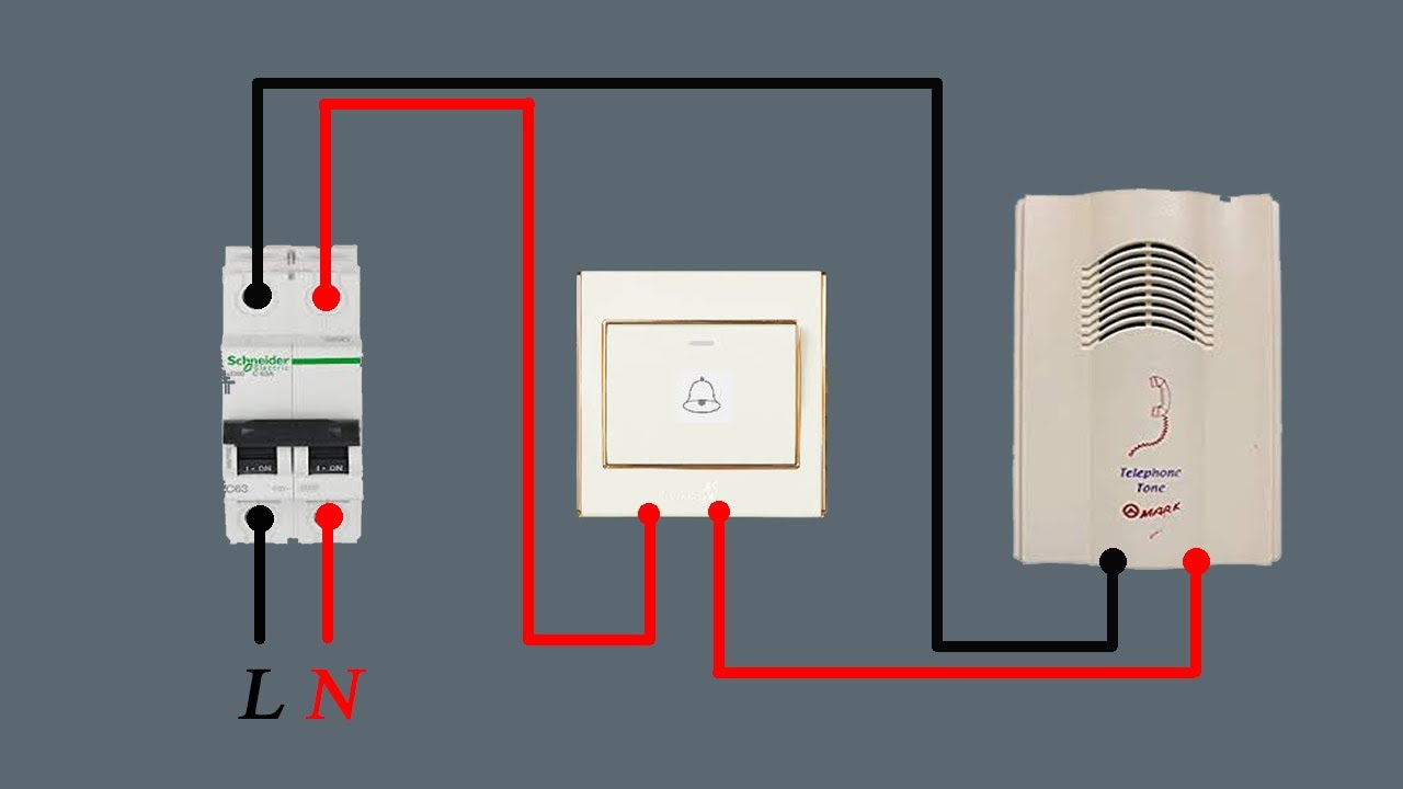 Door bell connection diagram/how to do door bell connection/wiring ...