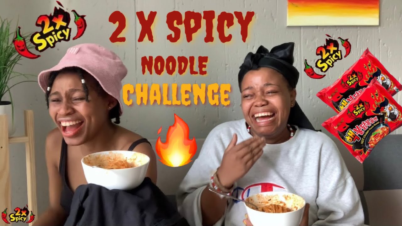 2 x SPICY Noodle Challenge🌶x🔥| South African youtuber | Exhibit Ntu