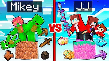 Mikey Family Block vs JJ Family OP Block Survival Battle in Minecraft (Maizen)