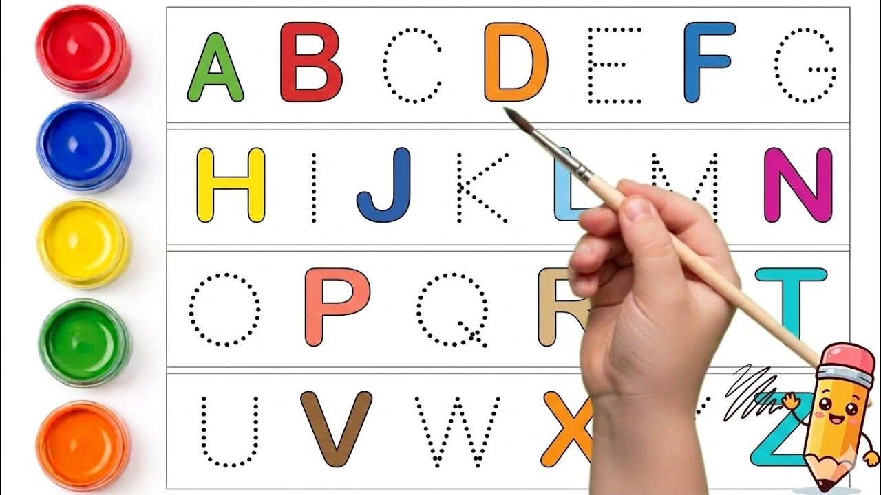A to Z Alphabet Writing Practice | ABC Coloring & Tracing for Kids ll