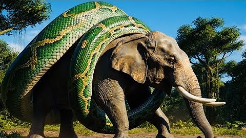 The Giant Python vs Elephant – Epic Rescue Mission | Ultra-Realistic 8K