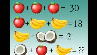 Not that easy as you think! Apple, Banana & Coconut Puzzle – Fruit