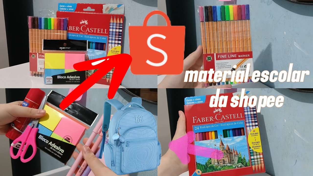 🎀 MATERIAL ESCOLAR DA SHOPEE 2026 | MUITAS COISAS