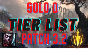 Patch 3.2 Tier List for Solo Queue | Wild Rift