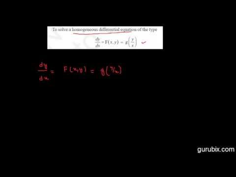Hindi : Solution of Homogeneous Differential Equation - Ch 9 - CBSE Class 12th Math