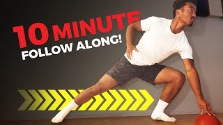 10 Minute Tennis Footwork Home Workout (FOLLOW ALONG!)
