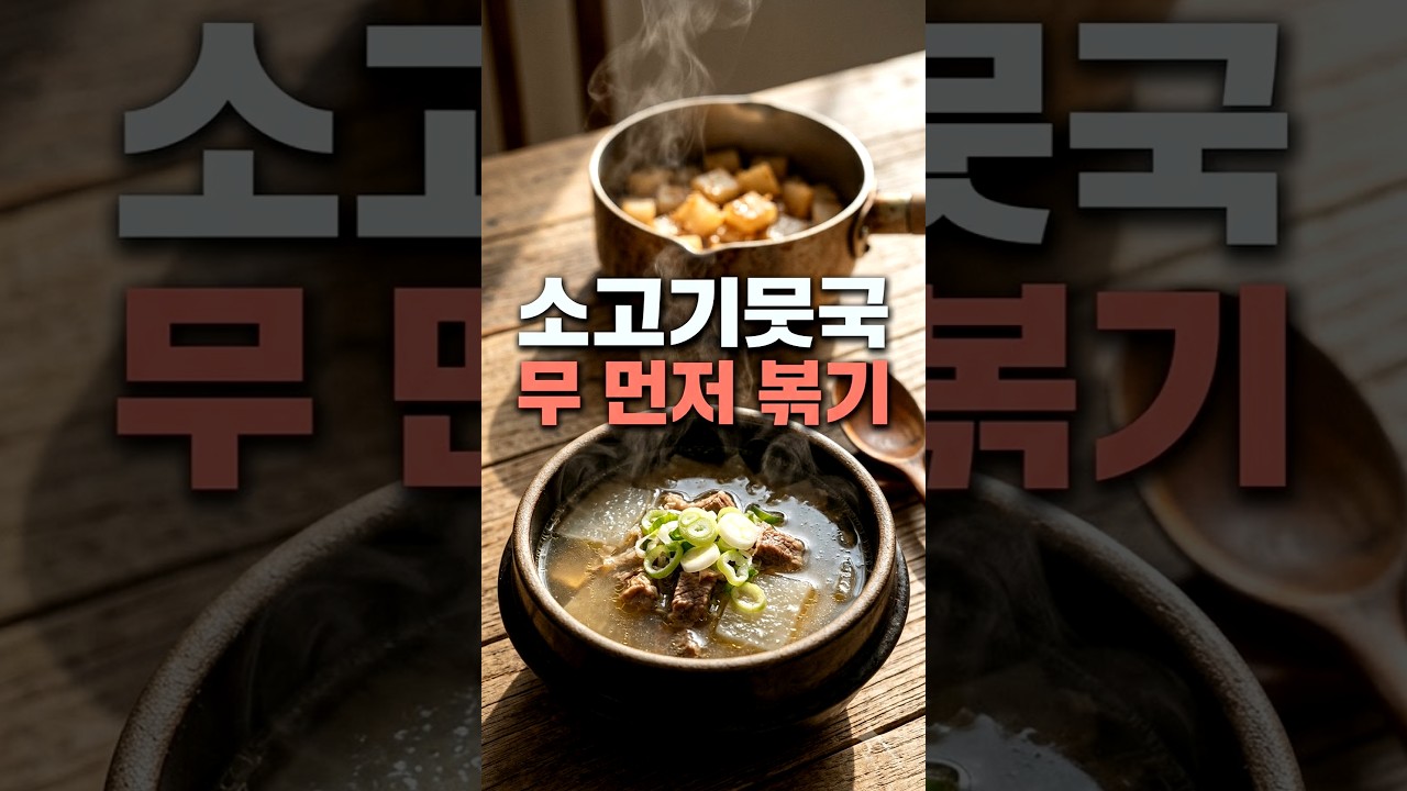 동네 식당 이 사장님의 비법! 깊고 시원한 소고기뭇국 레시피 레시피 숏폼 썸네일