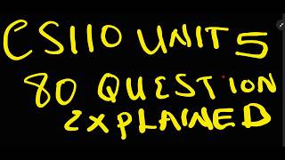 CS110 UNIT 5
