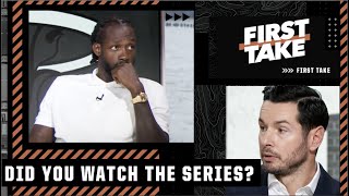 ‘Did you watch the Nets series at all?!’ JJ Redick \& Patrick Beverley subtleties 😂 | First Take