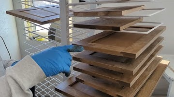 Cosmo the Sanding Robot, Sanding maple doors with no sand thru or swirl marks.