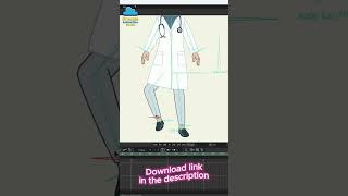 Female Doctor Character with 180° Rotation | 2D Rig in Moho Female Doctor Character with 180° Rotation | 2D Rig in Moho