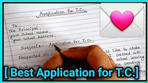 application for TC.||application for school leaving certificate in english ||tc application