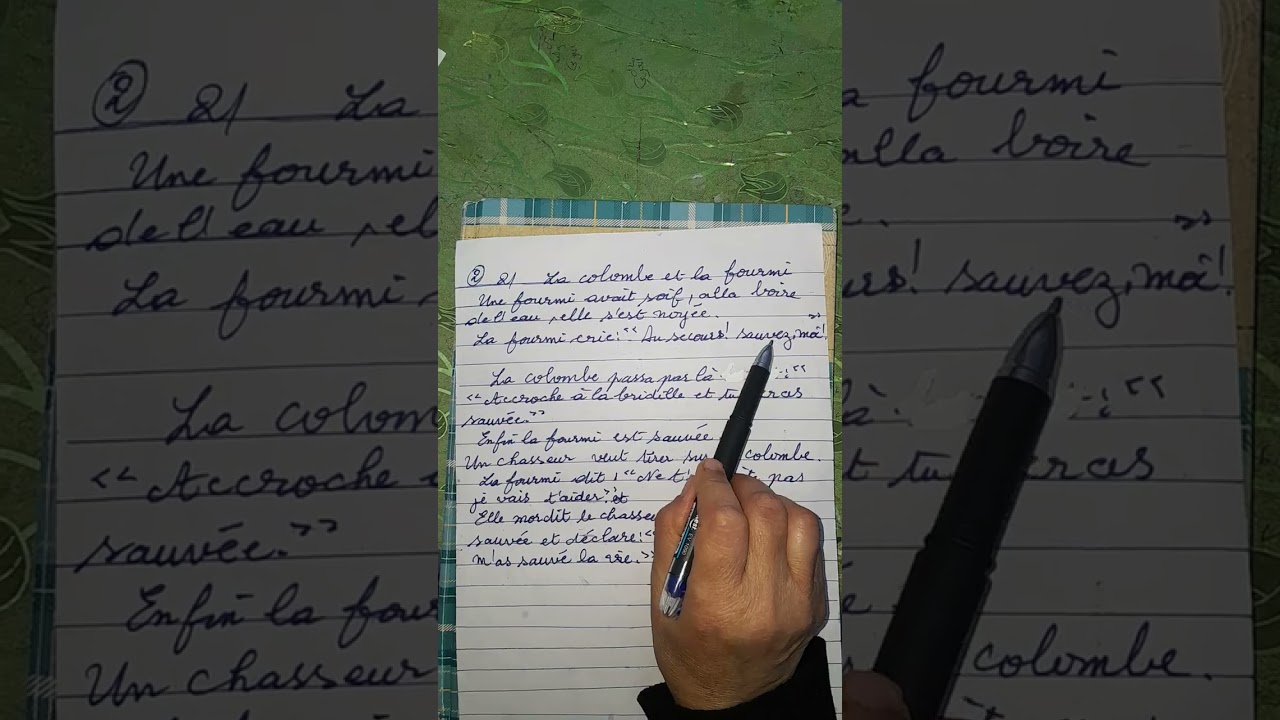 Production écrite  la fable 2ème année moyenne 