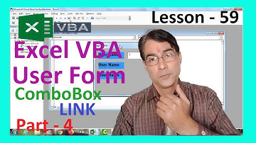 Excel VBA User form part - 4 | Excel VBA lesson 59 | Link ComboBox in vba user form | Link ComboBox