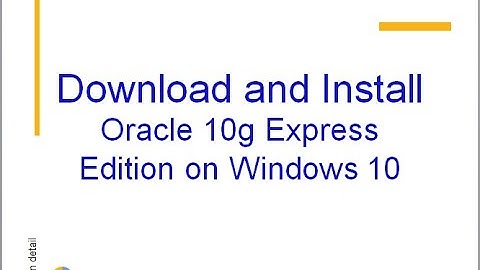 Oracle 10g installation and Testing