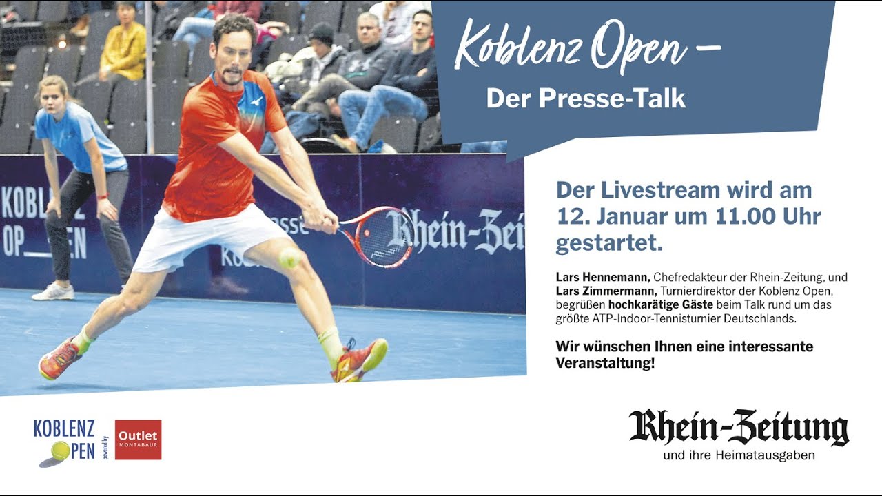 Livestream vom Presse-Talk Alle Infos zum Tennisturnier Koblenz Open