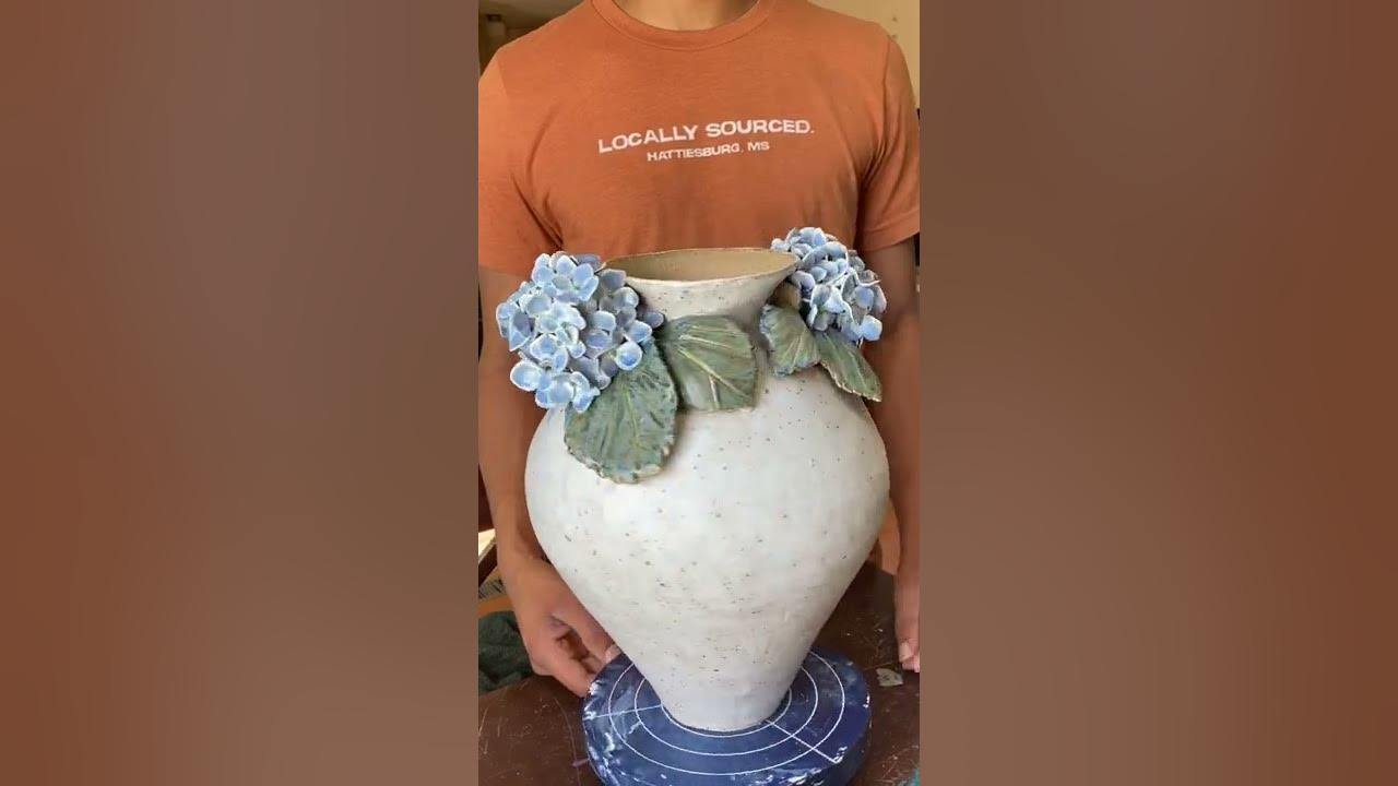 Ceramic Hydrangea Vase by Vixon Sullivan YouTube