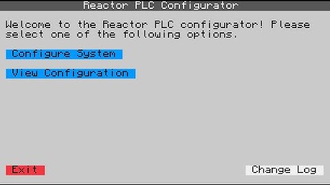 Reactor PLC Configurator