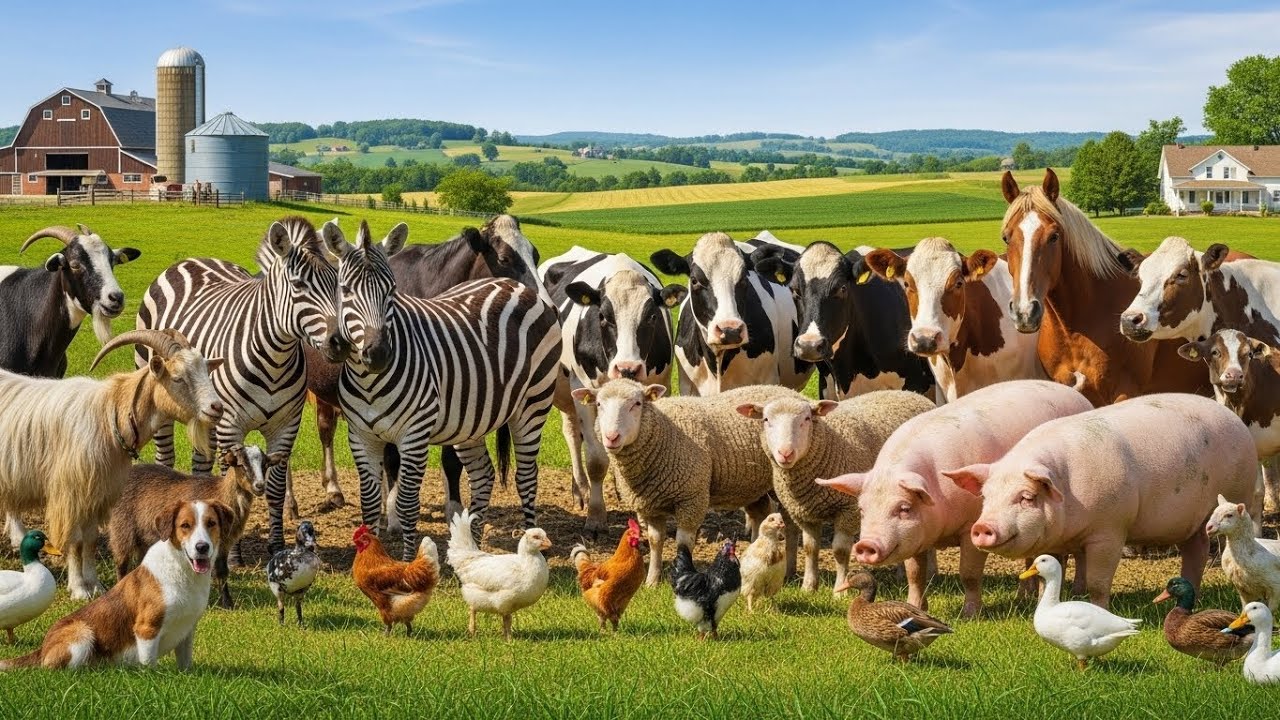 Friendly Farm Animals Puppy ,Cow ,Pig ,Sheep ,Buffalo ,Bee ,Chicken ,Cat ,Kitten ,Goat  Animal SoUND