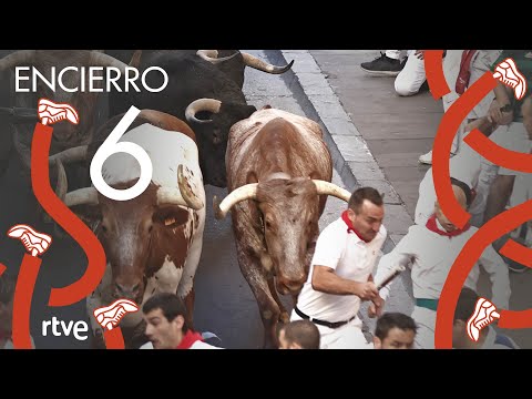 SEXTO ENCIERRO de San Fermín 2022 | Toros de Jandilla