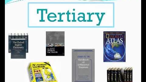 Primary, Secondary, & Tertiary Sources
