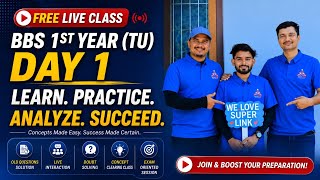 BBS First Year ( TU) || Free Live Classes || Statistics + Accounts || Day 1