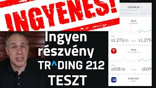 Ingyenes részvényvásárlás - Trading212 TESZT