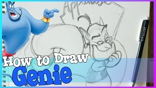 How to Draw GENIE from Disney's ALADDIN