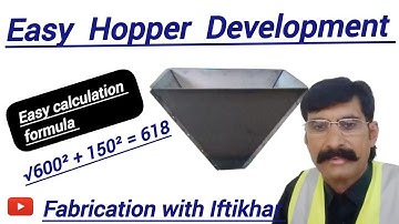 Hopper fabrication formula in Hindi ||  Development of Hopper | Plate se rectangular hopper kaise
