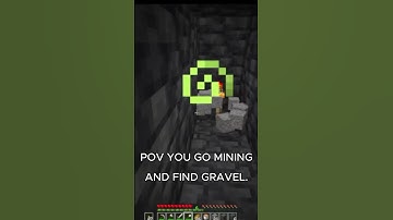 POV: You mine 1 gravel… then this happens 😂⛏️ #minecraftshorts