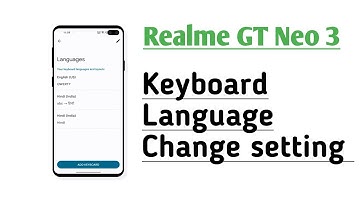 Realme GT Neo 3 Keyboard Language Change setting