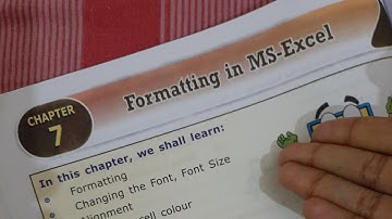 Study in Computer  chapter 7 Formatting in MS-Excel class 6 /The Anything TV 📺