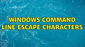 Windows command line escape characters