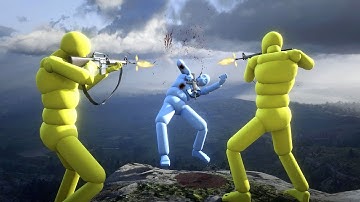 NPC Wars with Active Ragdoll Dudes #13 Euphoria Physics