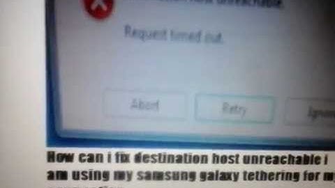 How can i fix destination host unreachable