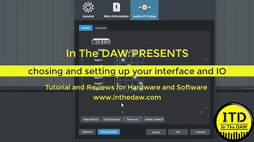 Selecting a interface and setting up your IO in Studio One 4