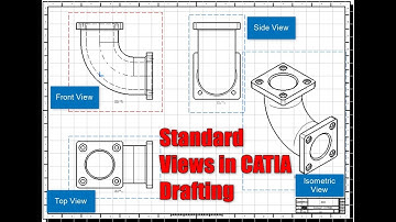 Standard Views in CATIA V5 I drafting I Drawing I Front View I Projection view I Title block