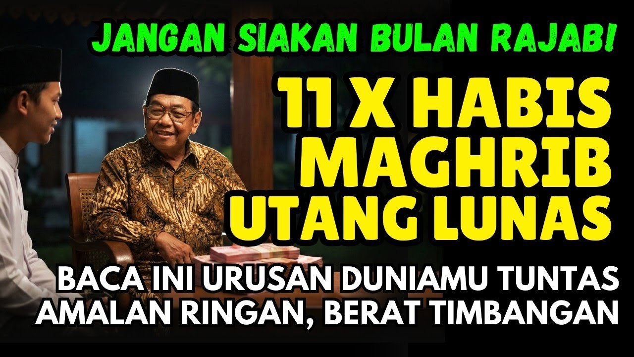 MUMPUNG MASIH RAJAB 🌀 Baca Zikir 11x Habis Maghrib⁉️GUS DUR Berwasiat! Rezeki Datang, Hutang Lunas 💵