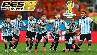 ? MUNDIAL BRASIL 2014 CON ARGENTINA - PES 6 ⚽