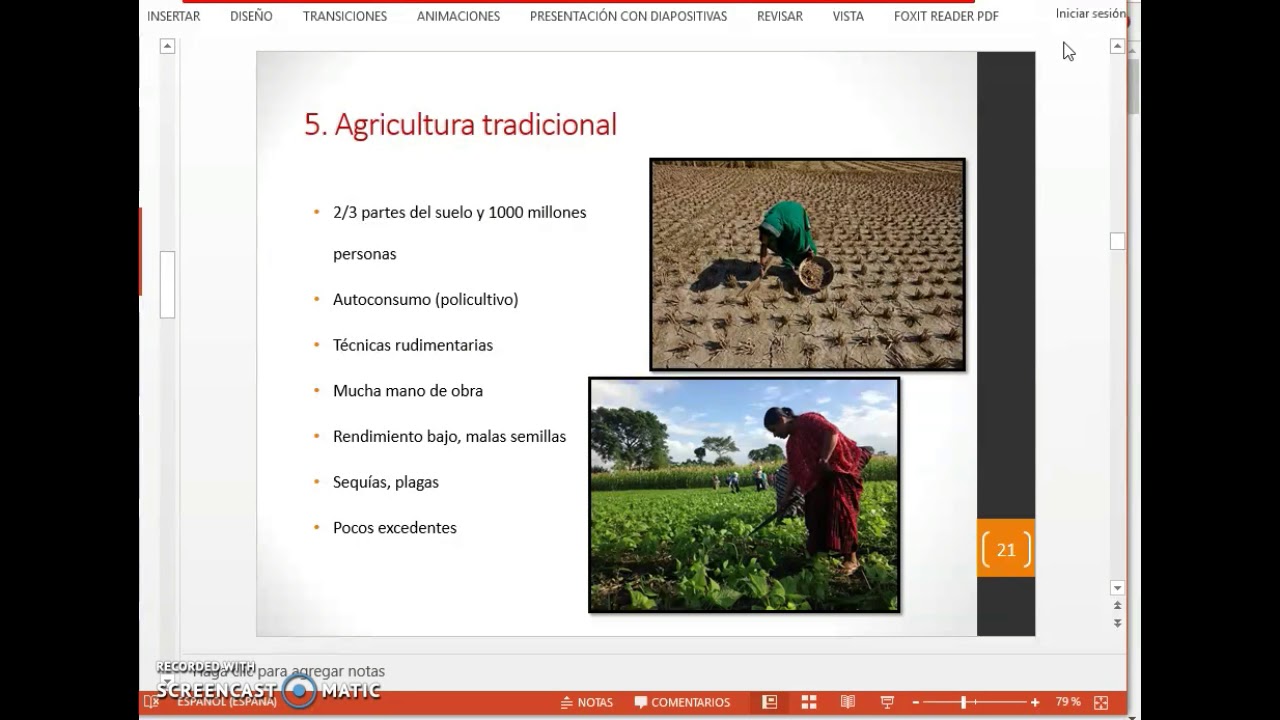 4. La agricultura tradicional