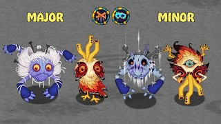 All Paironormal Monsters Comparison in My Singing Monsters Major Vs Minor