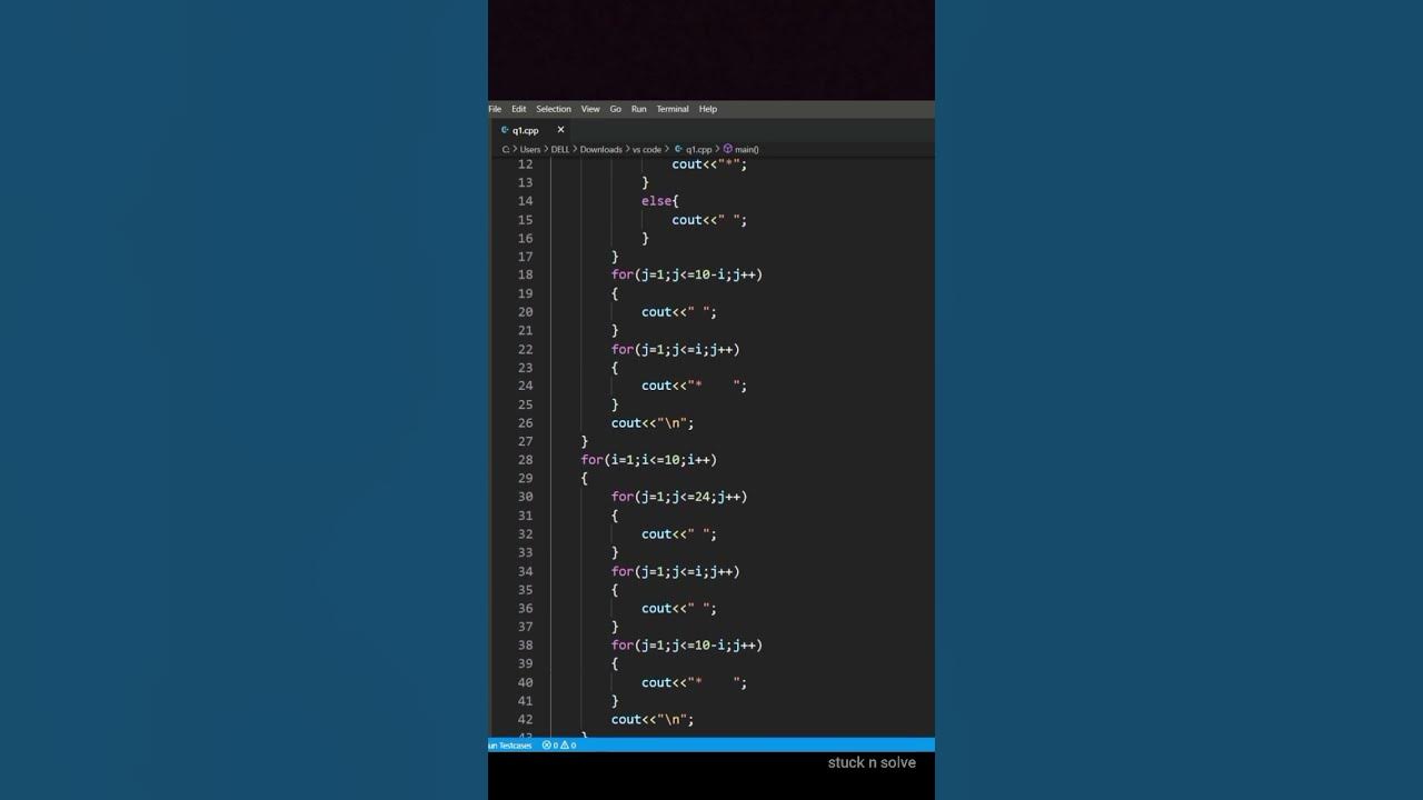 C++ program to print an arrow star pattern| cpp pattern | #shorts #cpp ...