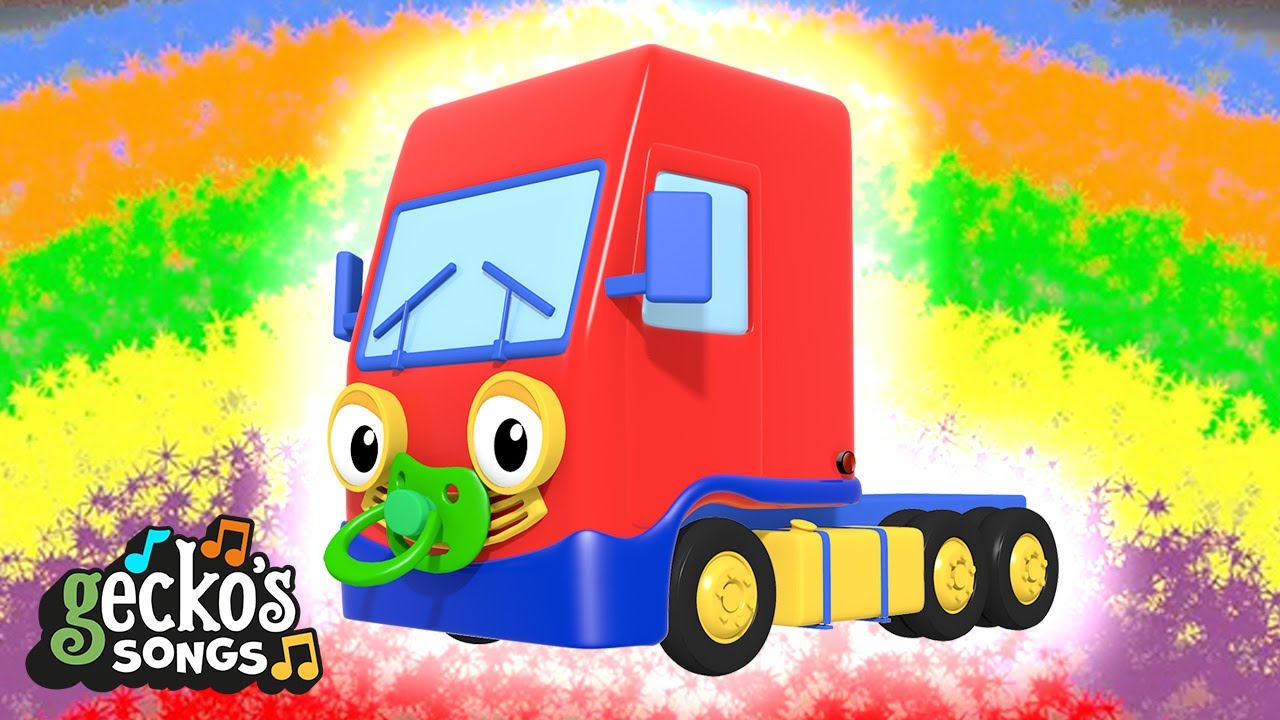 Baby Truck's Rainbow Color Song｜Gecko's Garage｜Children's Music｜Trucks For Kids｜Gecko