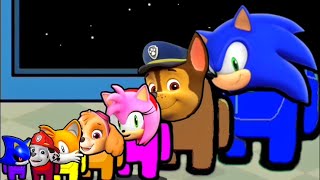 (PAW Patrol and Sonic) Mini Crewmate has a Mini Crewmate - Among Us