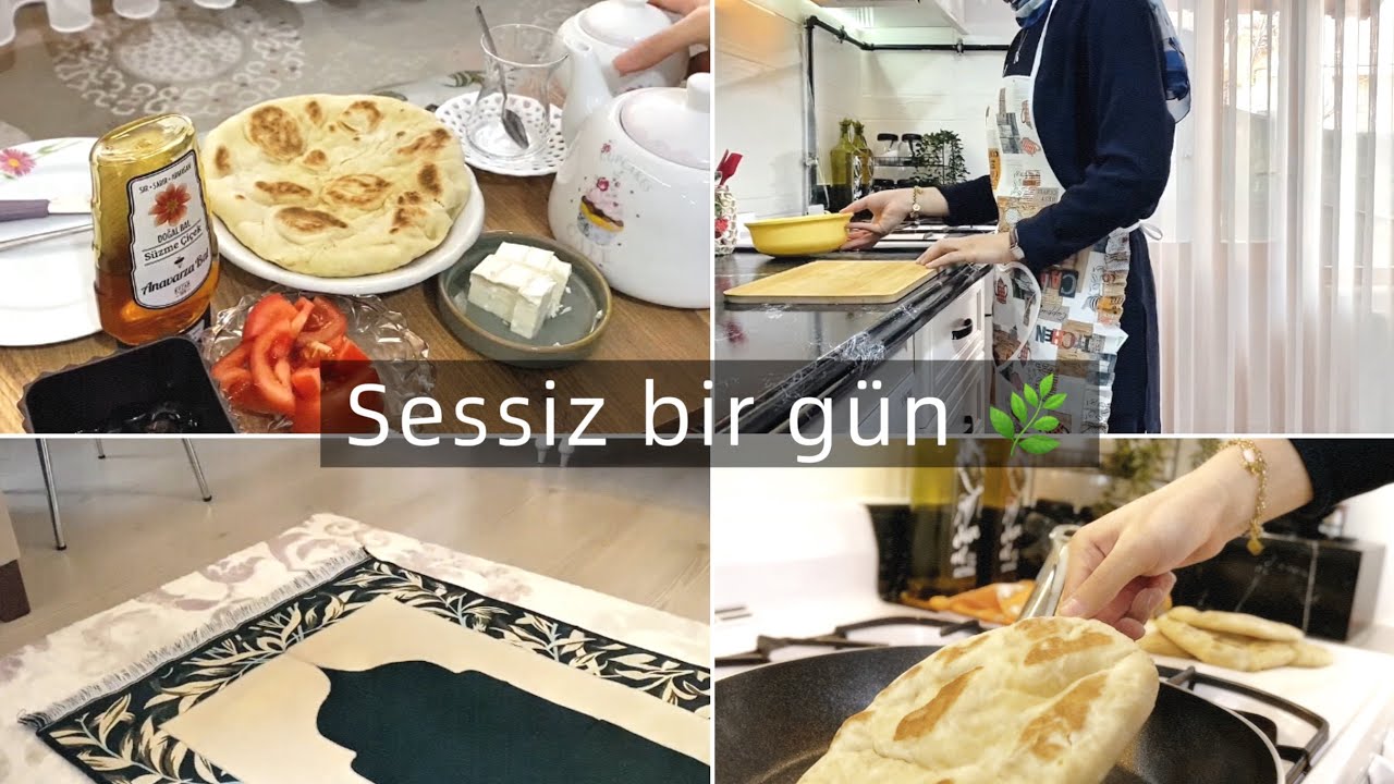 Я приготовила базламу, мой маленький напольный стол 🥖 Домашние дела и мой распорядок дня ✨