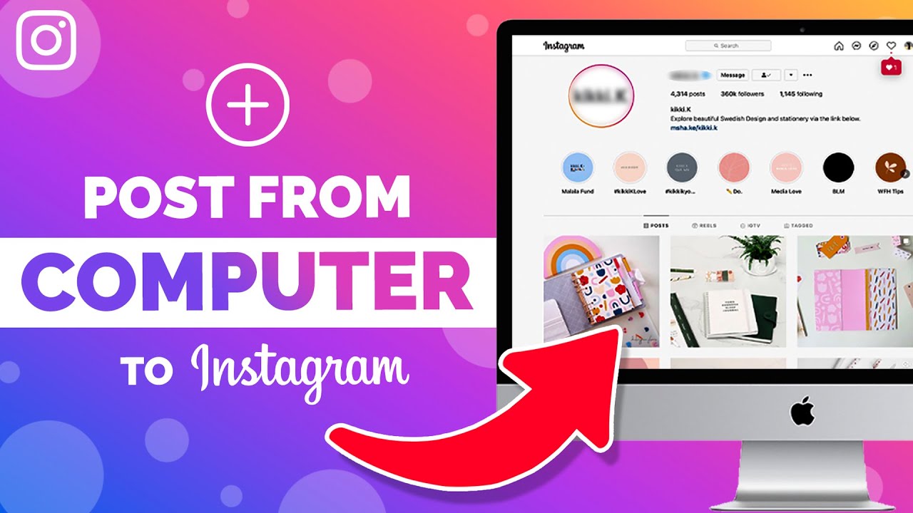 How To Post On Instagram From Your Computer 2022 Pc Or Mac Youtube