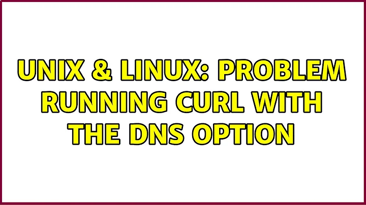 Unix & Linux: Problem running CURL with the dns option